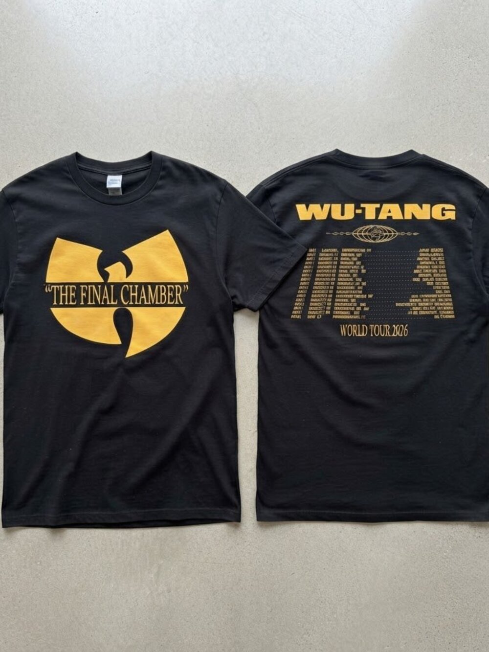 Wu-Tang Clan Final Chamber Tour 2026 Black T-Shirt S-4XL